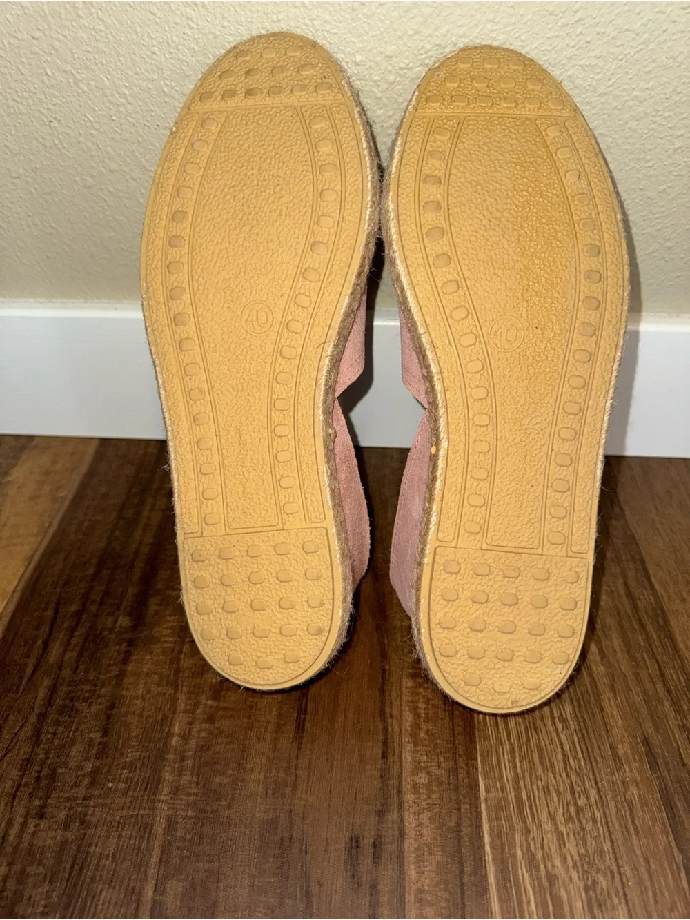 Verbenas Women's Blush Pink Suede Slip-On Espadrille Flats EU 40 US 9-9.5